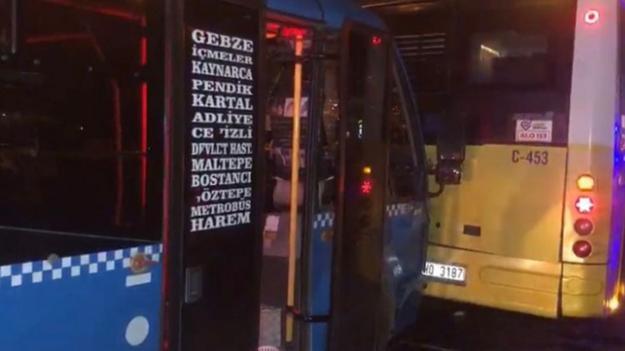Kartal’da minibüs İETT otobüsüne arkadan çarptı: 7 yaralı