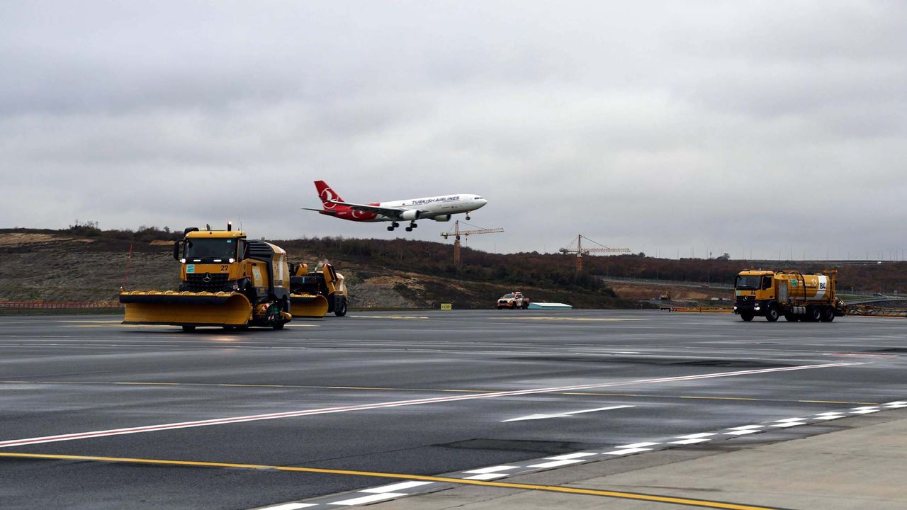 İstanbul Havalimanı karla mücadeleye hazır