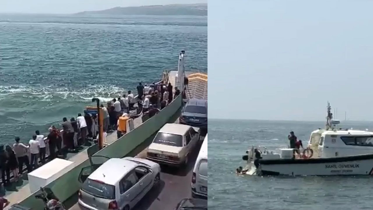 Feribottan denize düşen yolcu son anda kurtarıldı