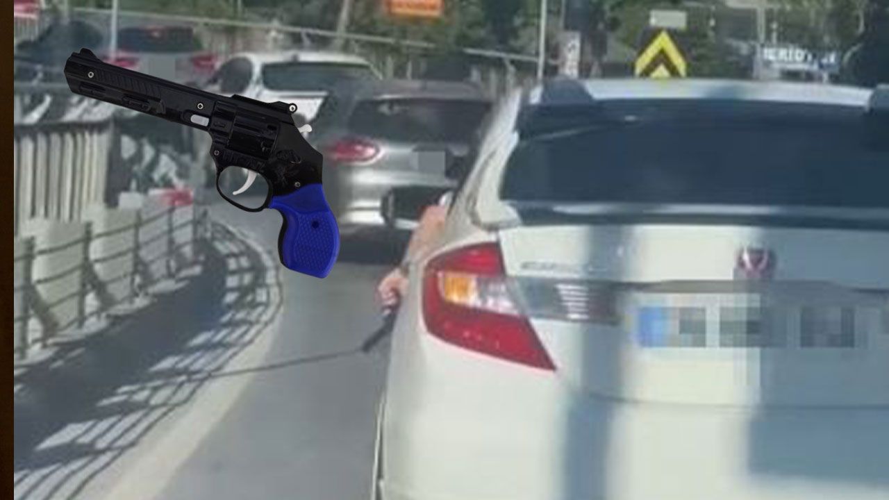 Sarıyer’de trafikte silah görüntüsü: Şüpheli yakalandı