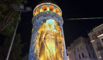 Galata Kulesi'nde 15 Temmuz'a özel Mapping gösterisi