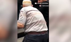 Metro merdivenlerini yürüyerek çıkan Hüseyin Bayraktar'ın görüntüsü