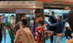 Marmaray'da tekmeler yumruklar havada uçuştu!