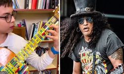 Lego gitar çalan Türk öğrenciyi Guns N' Roses gitaristi Slash sosyal medyadan paylaştı