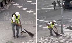 Rusya'da işgal sırasında tankların arasında sokakları süpüren işçi gündem oldu!