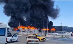 Denizli'de geri dönüşüm tesisinde yangın! Çevredeki fabrikalar tahliye edildi