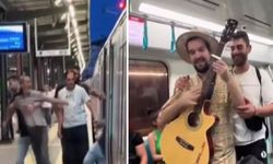 Marmaray’da çıkan kavgayı gitar performansıyla neşelendiren engelli vatandaşın videosu