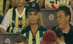 Müge Anlı ve eşi Şinasi Yüzbaşıoğlu'nun Fenerbahçe maçı görüntüleri