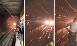 Marmaray'da raylara atlayan kişi paniğe neden oldu! O anların videosu