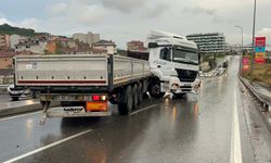 Maltepe'de TIR refüje çıktı: Yol trafiğe kapandı 