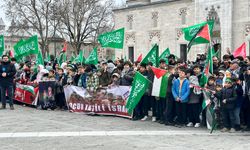 Fatih'te Filistin'e destek yürüyüşü