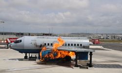 İstanbul Havalimanı'nda gerçeğini aratmayan yangın tatbikatı