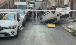 Şişli’de otomobil takla attı: 1 yaralı
