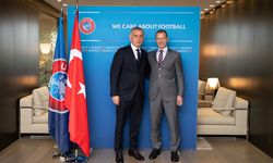 TFF Başkanı Hacıosmanoğlu, UEFA Başkanı Ceferin ile bir araya geldi