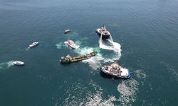 İstanbul Ambarlı açıklarında tanker yangını