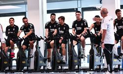 Beşiktaş günün ilk çalışmasını salonda yaptı