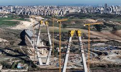 Sazlıdere Köprüsü kuleleri tamamlanıyor