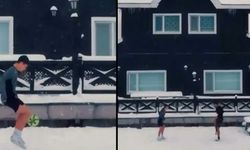 Arda Güler memleketi Bolu’da arkadaşıyla top oynadı