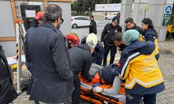 Rögara düşen işçiyi itfaiye kurtardı