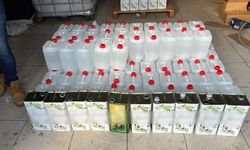 3 bin litre kaçak alkol, zeytinyağı şişelerinde ele geçirildi