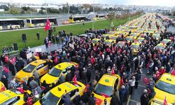 Taksicilerden korsan taşımacılığa karşı konvoylu eylem