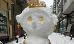 Esnafın kar eğlencesi: Altınlı gelin
