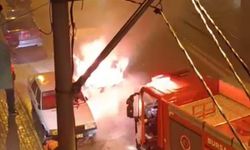 Seyir halindeki araç alev aldı