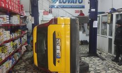 Tamire götürülen araç ağır hasarlı oldu