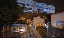 Sultanbeyli'de istinat duvarı ikinci kez çöktü