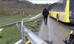 Arnavutköy'de İETT kaza yaptı