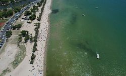 Menekşe sahilinde sular çekildi