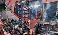 6 katlı binanın çatısı alevlere teslim oldu