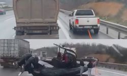 Sıra dışı kaza: tekne yola düştü!