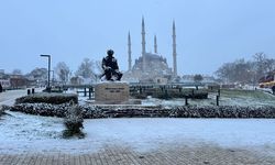 Edirne beyaza büründü