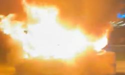 Kartal'da korkutan araç yangını