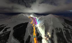 Palandöken’de ışıklar altında kayak