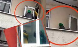 Boş binanın kapı ve pencerelerini çaldılar