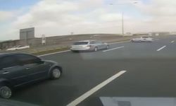 Arnavutköy’de tehlikeli sürüş kamerada