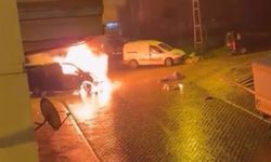 Başakşehir’de korkutan araç yangını