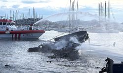 Marinada çıkan yangında 8 motoryat alev alev yandı