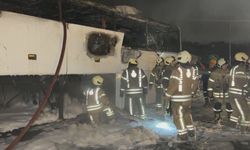 TEM'de yolcu otobüsü alevlere teslim oldu