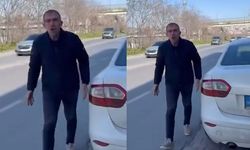 Trafikte yol verme kavgası kamerada