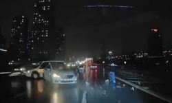 TEM Otoyolu’nda kaza anı kamerada