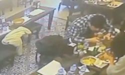 Taksim’de restoranda şok an: Böcek dudağı ısırdı