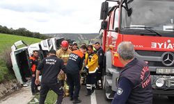 Tanker, tahliye kanalına devrildi