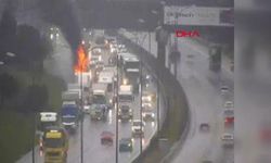 TEM Otoyolu'nda TIR yangını