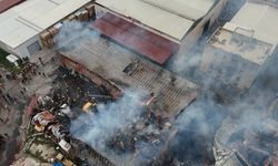 Sanayi sitesinde korkutan yangın