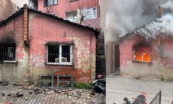 Kağıthane’de gecekondu alevlere teslim oldu