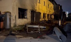 Metal fabrikasında sanayi tipi tüp patladı