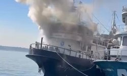 Sarıyer'de tekne yangını